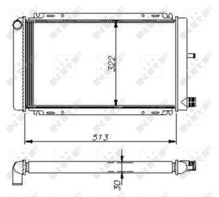 NRF 54614 Radiatore, Raffreddamento motore