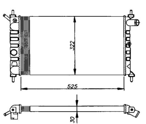 NRF 54627 Radiatore, Raffreddamento motore-Radiatore, Raffreddamento motore-Ricambi Euro