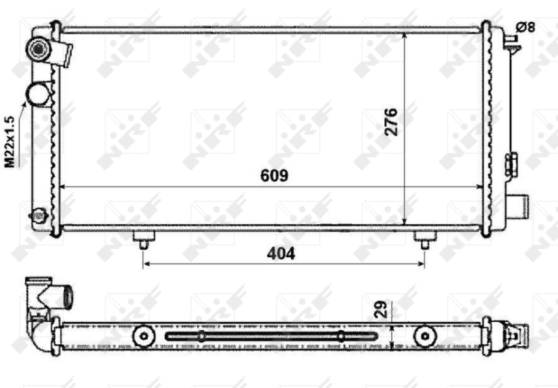 NRF 54628 Radiatore, Raffreddamento motore