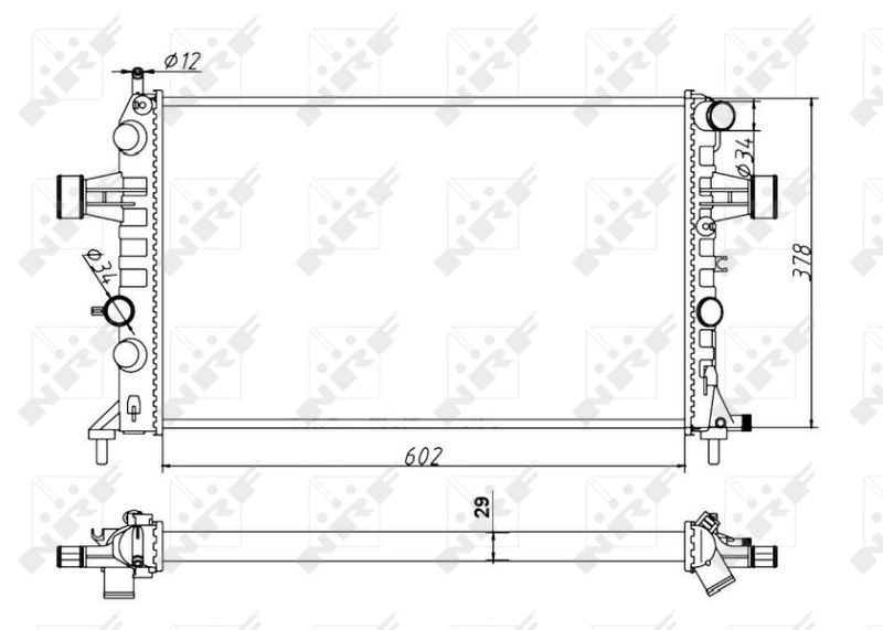 NRF 54668A Radiatore, Raffreddamento motore