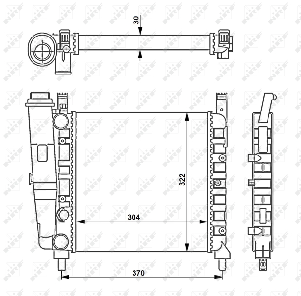 NRF 54679 Radiatore, Raffreddamento motore