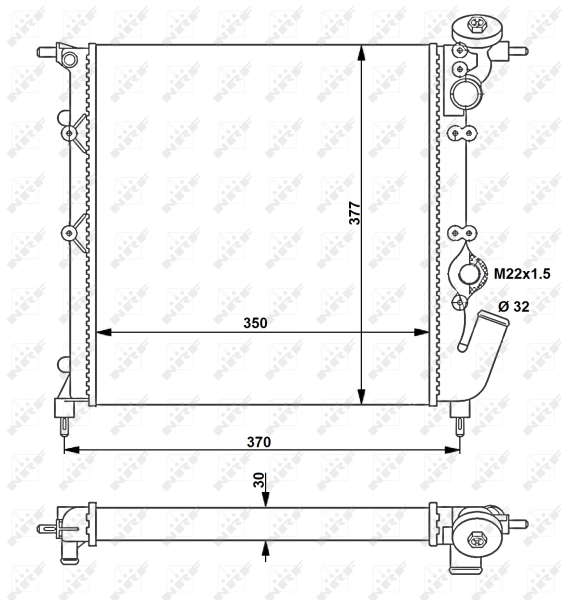 NRF 54685 Radiatore, Raffreddamento motore