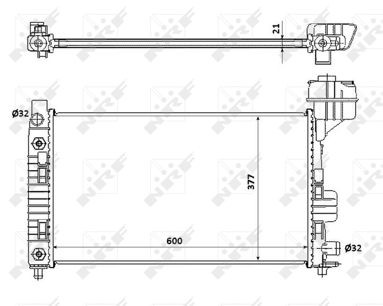 NRF 54718 радиатор,...