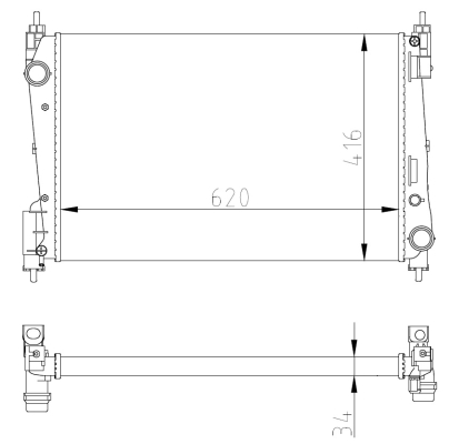 NRF 54752A hűtő, motorhűtés