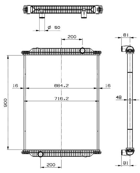 NRF 549700 Radiatore, Raffreddamento motore