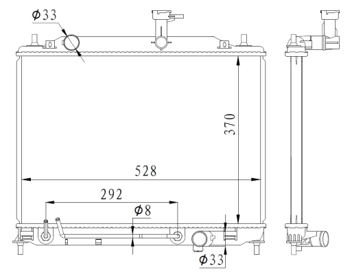 NRF 550015 hűtő, motorhűtés