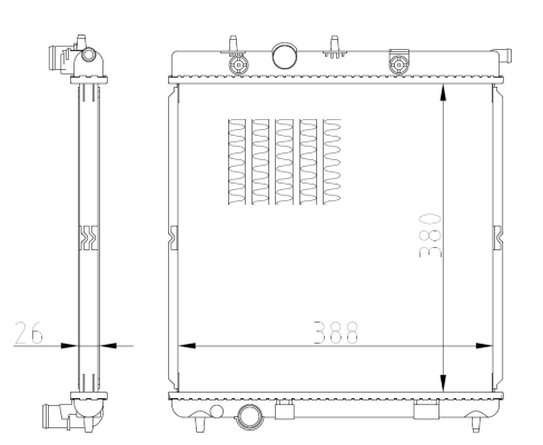 NRF 550016 hűtő, motorhűtés