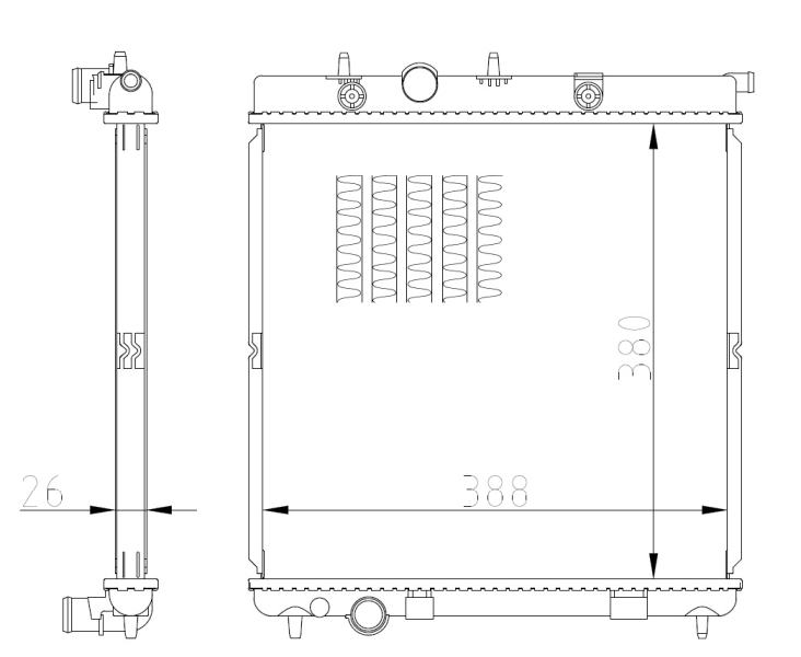 NRF 550016 Radiator, racire...