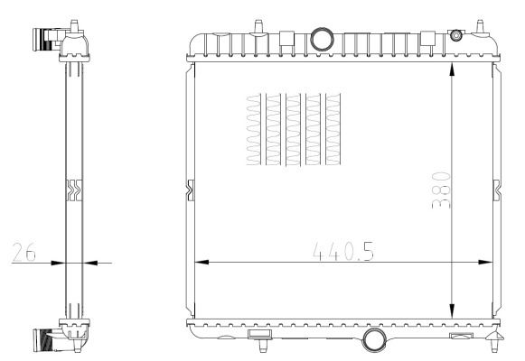 NRF 550021 hűtő, motorhűtés