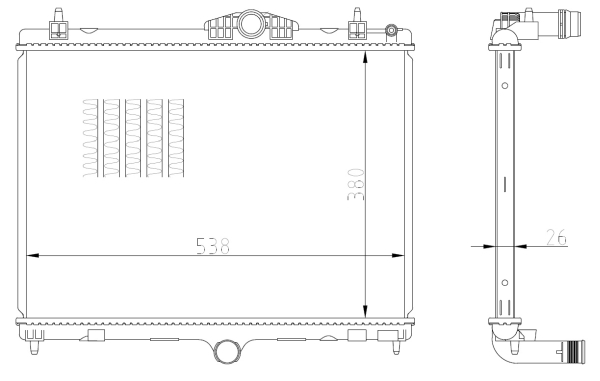 NRF 550027 hűtő, motorhűtés