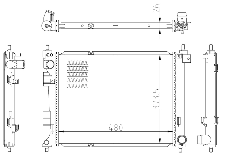 NRF 550033 радиатор,...