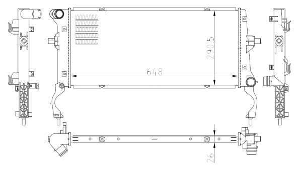 NRF 550034 hűtő, motorhűtés