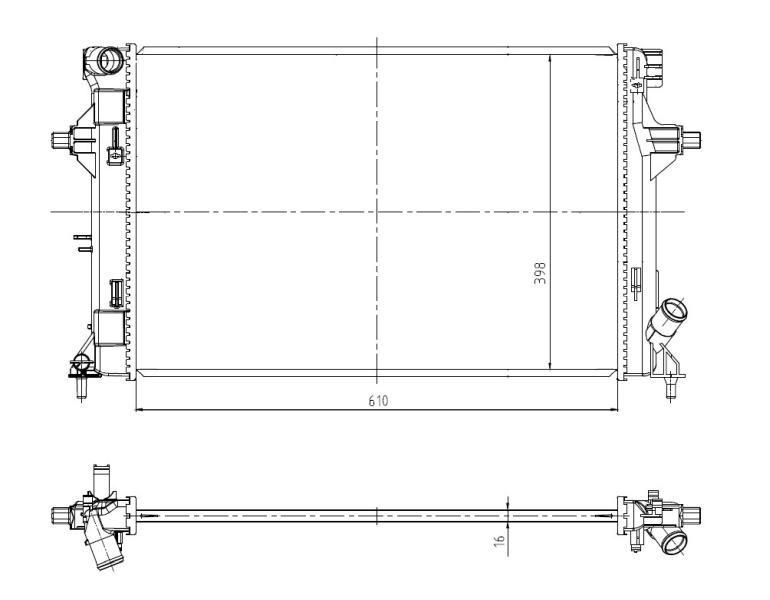 NRF 550035 hűtő, motorhűtés