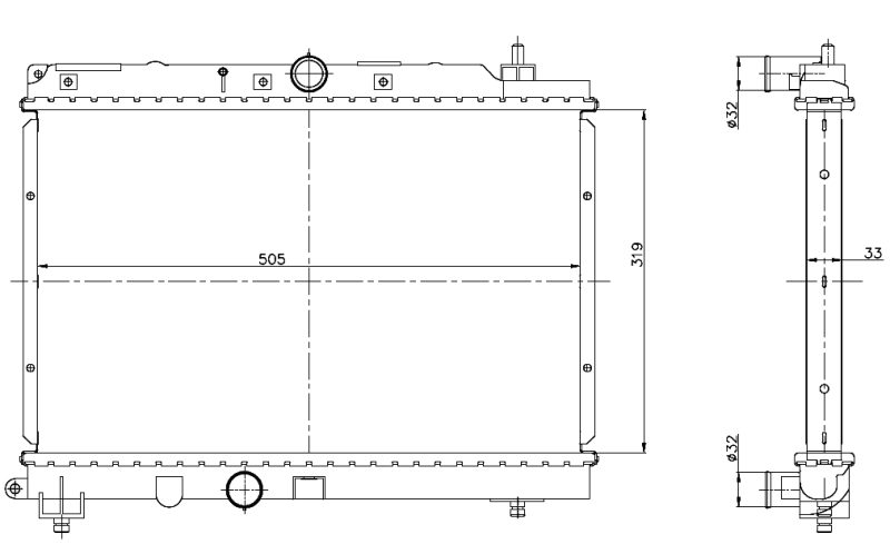 NRF 55306 Radiatore, Raffreddamento motore