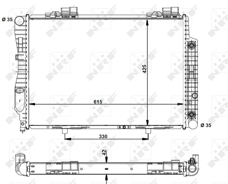 NRF 55345 Radiatore, Raffreddamento motore-Radiatore, Raffreddamento motore-Ricambi Euro