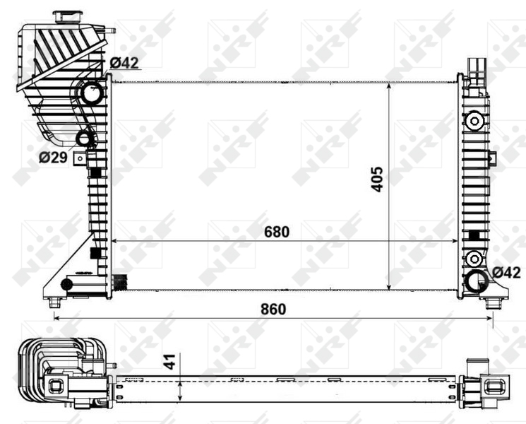 NRF 55349A Radiatore, Raffreddamento motore-Radiatore, Raffreddamento motore-Ricambi Euro