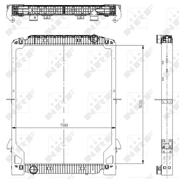 NRF 559568 Radiatore, Raffreddamento motore