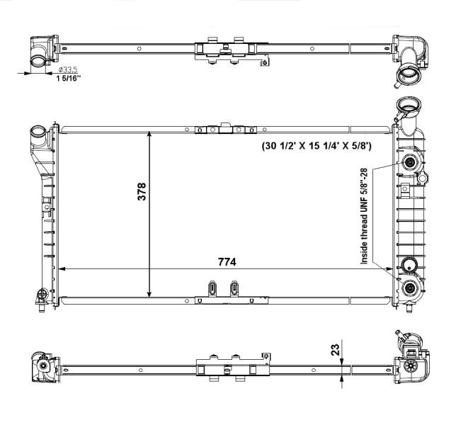 NRF 56002 Radiatore, Raffreddamento motore