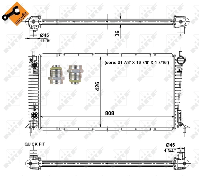 NRF 56030 Radiatore, Raffreddamento motore