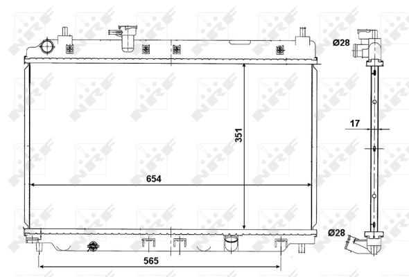 NRF 56048 Radiatore, Raffreddamento motore-Radiatore, Raffreddamento motore-Ricambi Euro