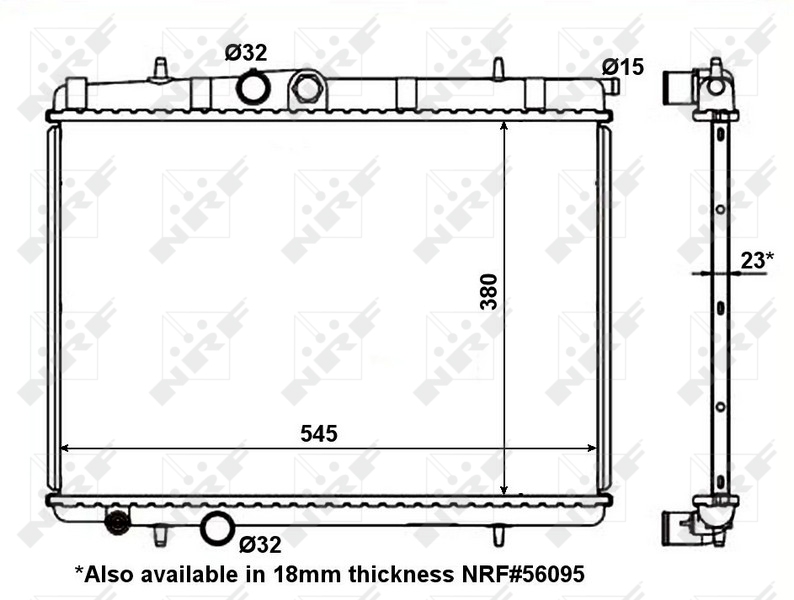 NRF 56096 Radiatore, Raffreddamento motore