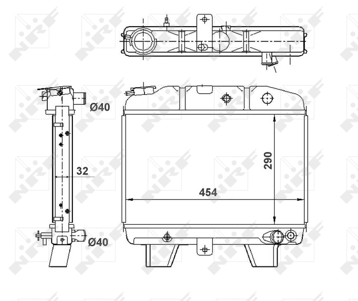 NRF 57101 Radiatore, Raffreddamento motore