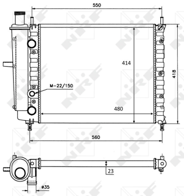 NRF 58016 hűtő, motorhűtés