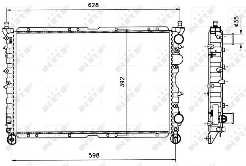 NRF 58085 радиатор,...