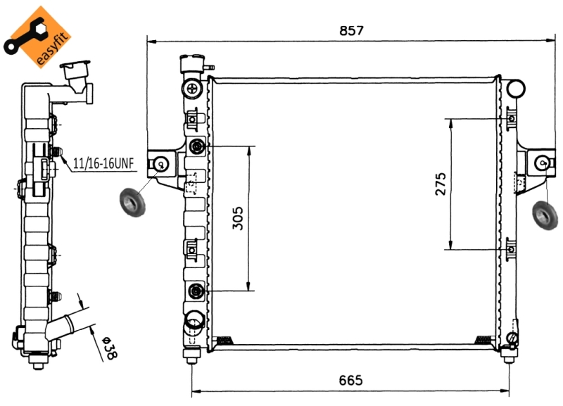 NRF 58112 Radiatore, Raffreddamento motore