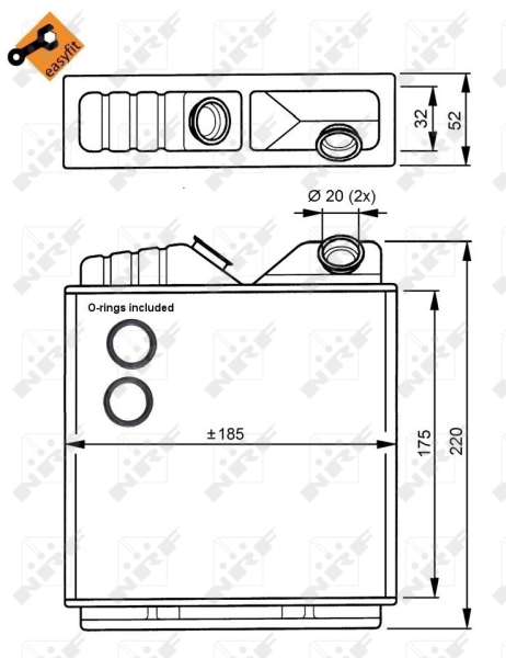 NRF 58146 Scambiatore calore, Riscaldamento abitacolo