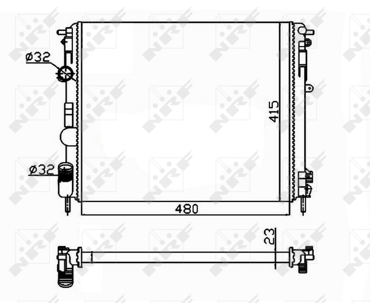 NRF 58148 Radiatore, Raffreddamento motore