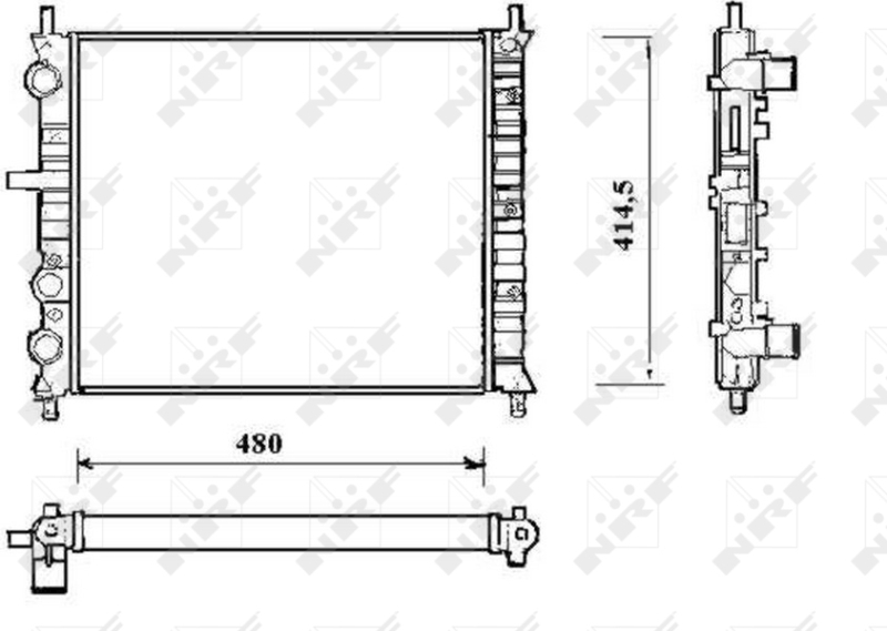 NRF 58191 Radiatore, Raffreddamento motore-Radiatore, Raffreddamento motore-Ricambi Euro