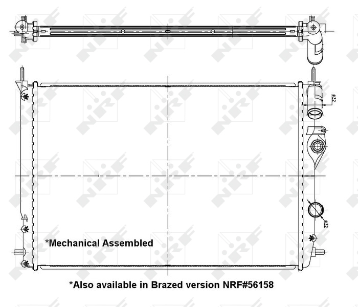 NRF 58198 Radiatore, Raffreddamento motore