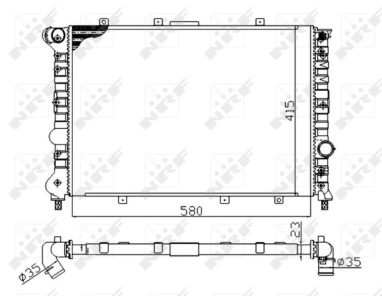 NRF 58202A Radiatore, Raffreddamento motore