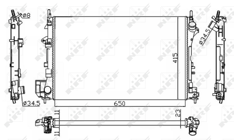 NRF 58203A Radiatore, Raffreddamento motore