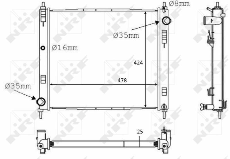 NRF 58231 радиатор,...