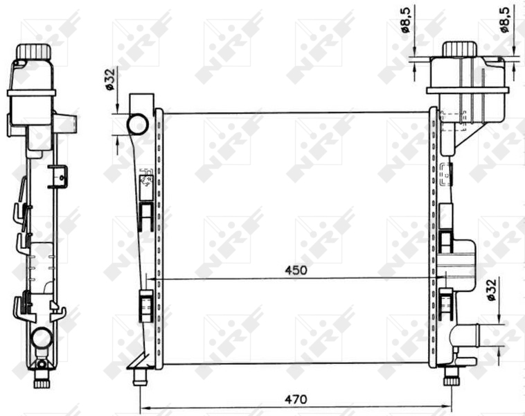 NRF 58252 радиатор,...