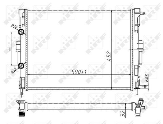 NRF 58329A hűtő, motorhűtés