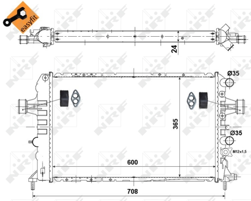 NRF 58355 hűtő, motorhűtés