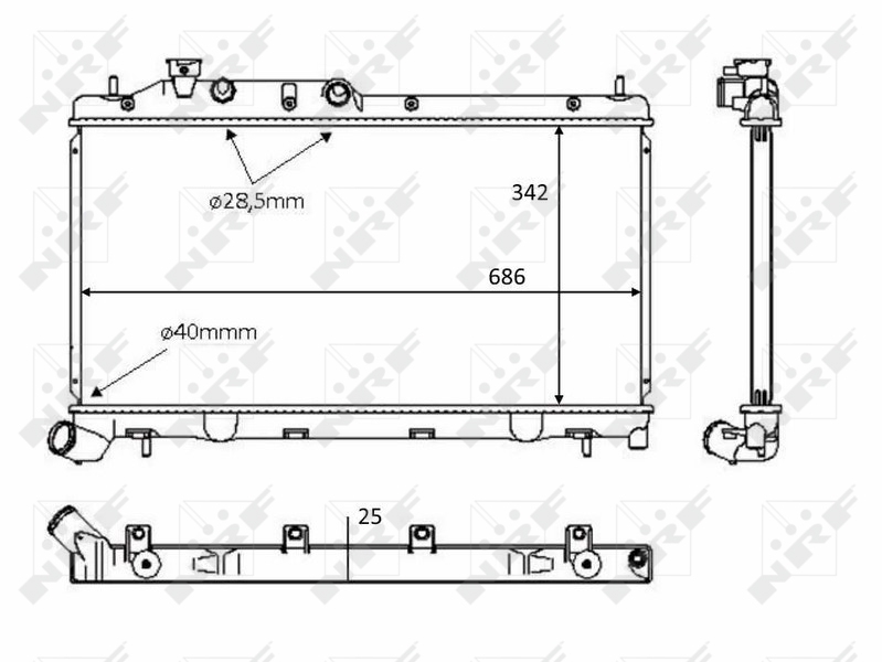 NRF 58385 радиатор,...