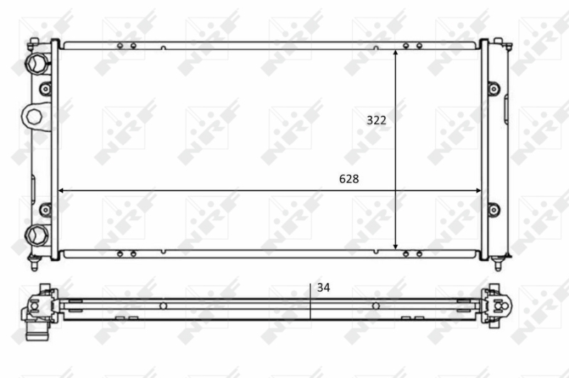 NRF 58386 Radiatore, Raffreddamento motore