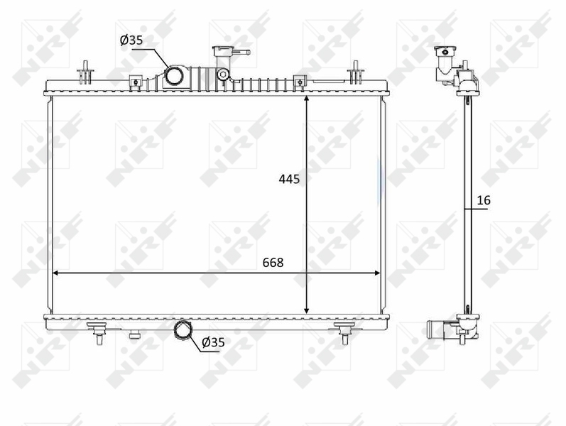 NRF 58394 Radiatore, Raffreddamento motore