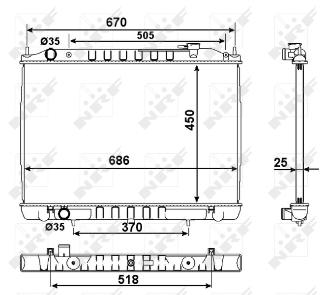 NRF 58418 Radiator, racire...