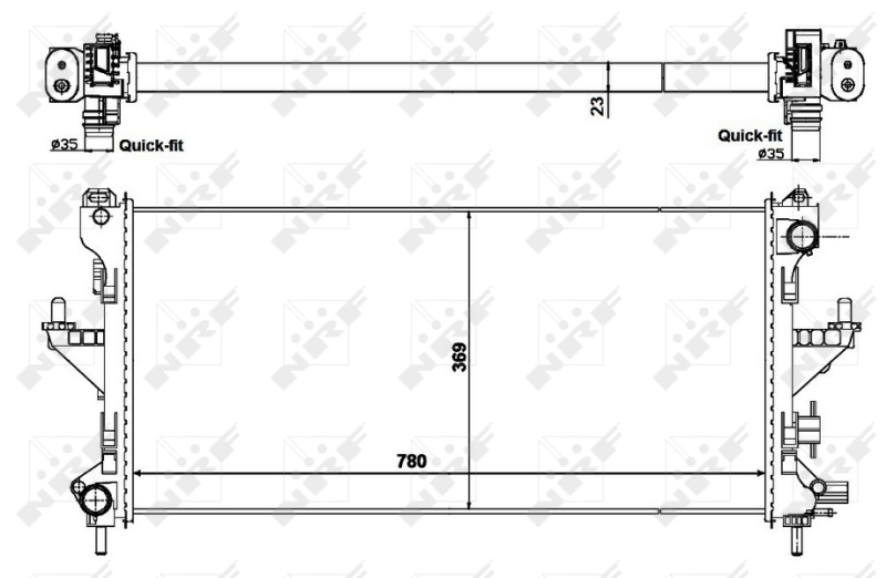 NRF 58424 Radiatore, Raffreddamento motore