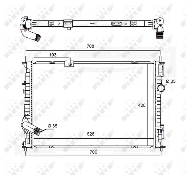 NRF 58455 Radiator, racire...