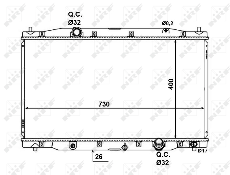 NRF 58457 радиатор,...