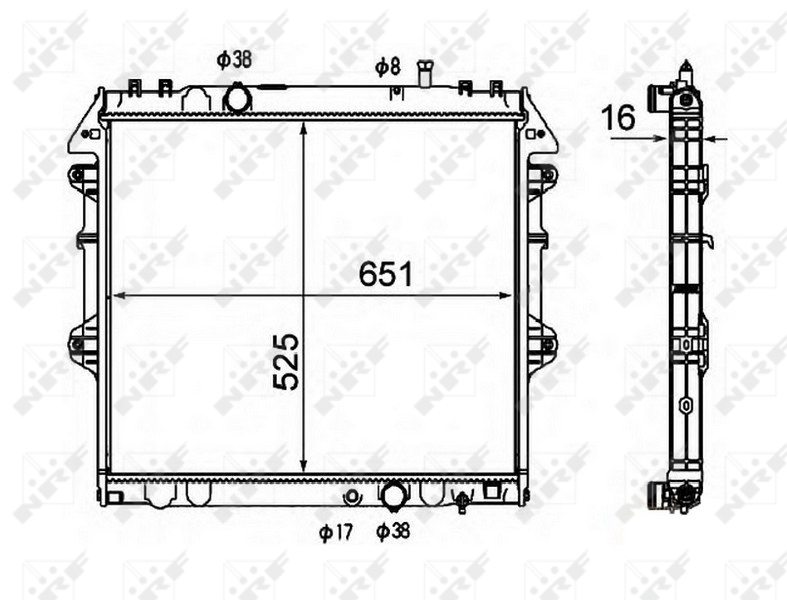 NRF 58491 радиатор,...