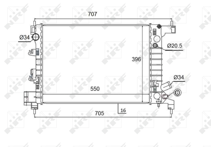 NRF 58504 радиатор,...