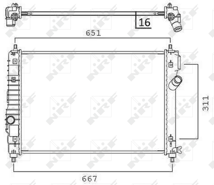 NRF 58505 радиатор,...