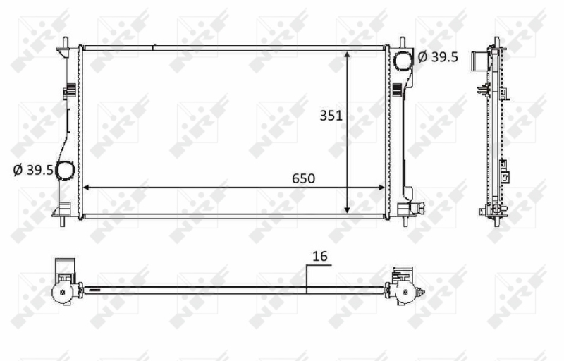 NRF 58558 Radiatore, Raffreddamento motore-Radiatore, Raffreddamento motore-Ricambi Euro